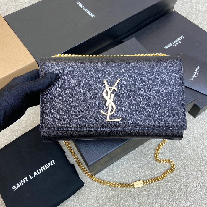 Saint Laurent Kate 24 Chain Bag Black with Gold 354021