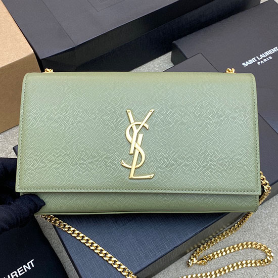 Saint Laurent Kate 24 Chain Bag Green 354021