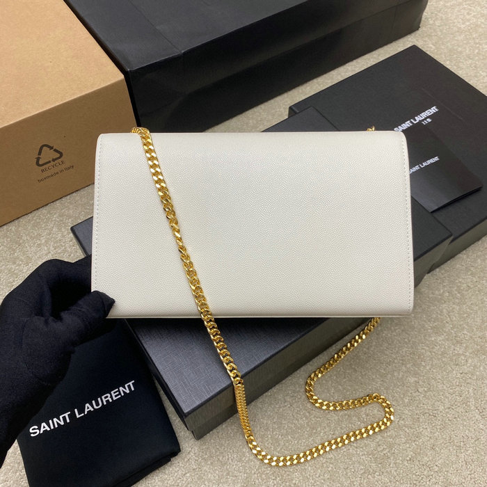 Saint Laurent Kate 24 Chain Bag White 354021