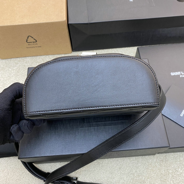 Saint Laurent Lambskin June Box Bag Black 710080