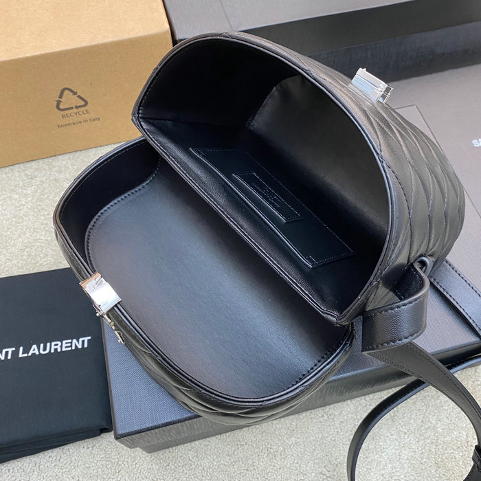 Saint Laurent Lambskin June Box Bag Black 710080