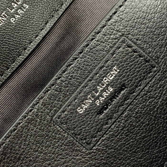 Saint Laurent Large Matelasse Leather Shoulder Bag Black 392738