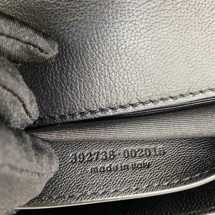Saint Laurent Large Matelasse Leather Shoulder Bag Black with Silver 392738