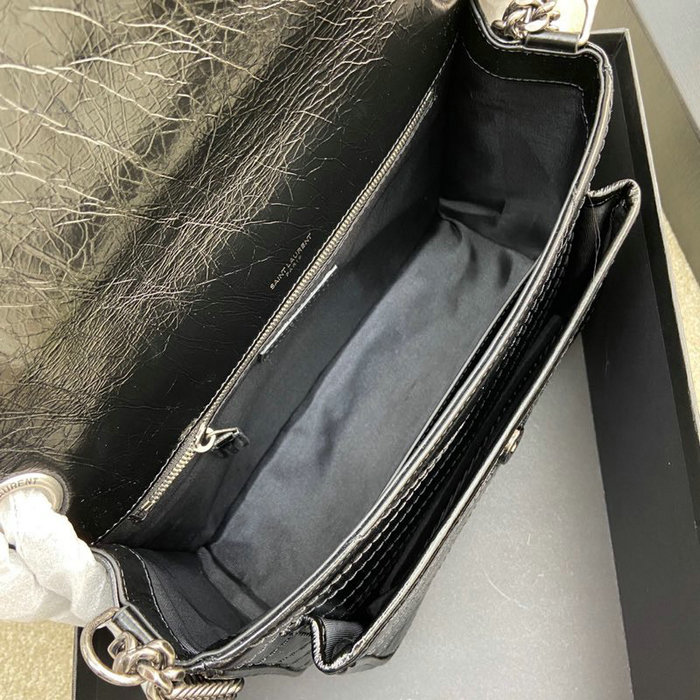 Saint Laurent Medium Niki Bag Black with Silver 633158