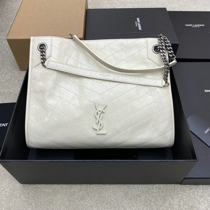 Saint Laurent Niki Medium Shopping Bag White 577999