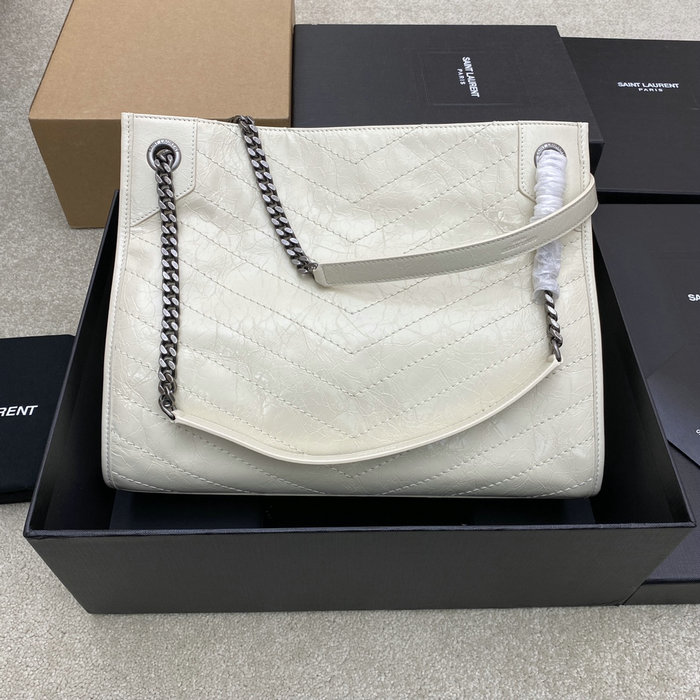 Saint Laurent Niki Medium Shopping Bag White 577999