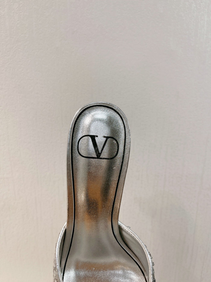Valentino Sequins Pumps Silver SNV073003