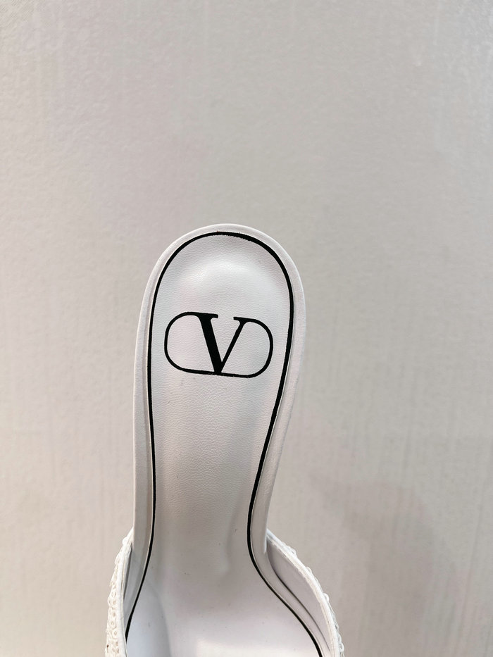 Valentino Sequins Pumps White SNV073003
