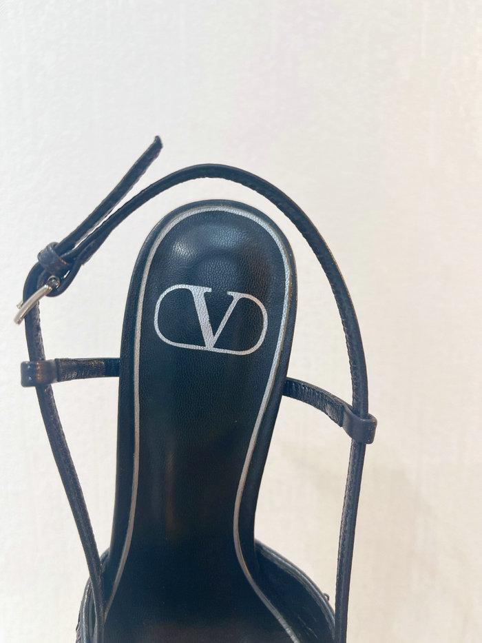 Valentino Sequins Slingback Pumps Blue SNV073002
