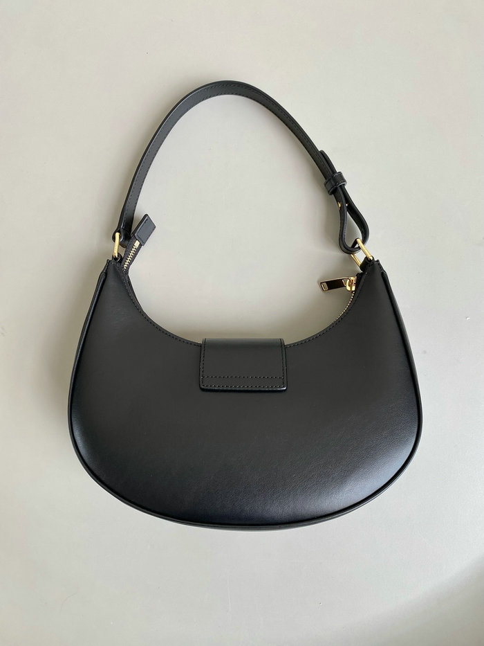 Celine Ava Triomphe Soft Bag Black C35033