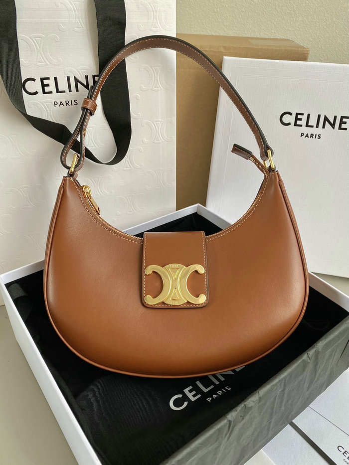 Celine Ava Triomphe Soft Bag Tan C35033
