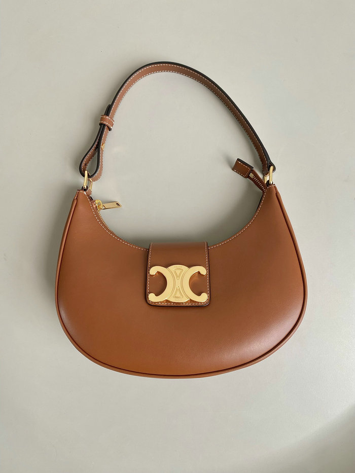 Celine Ava Triomphe Soft Bag Tan C35033