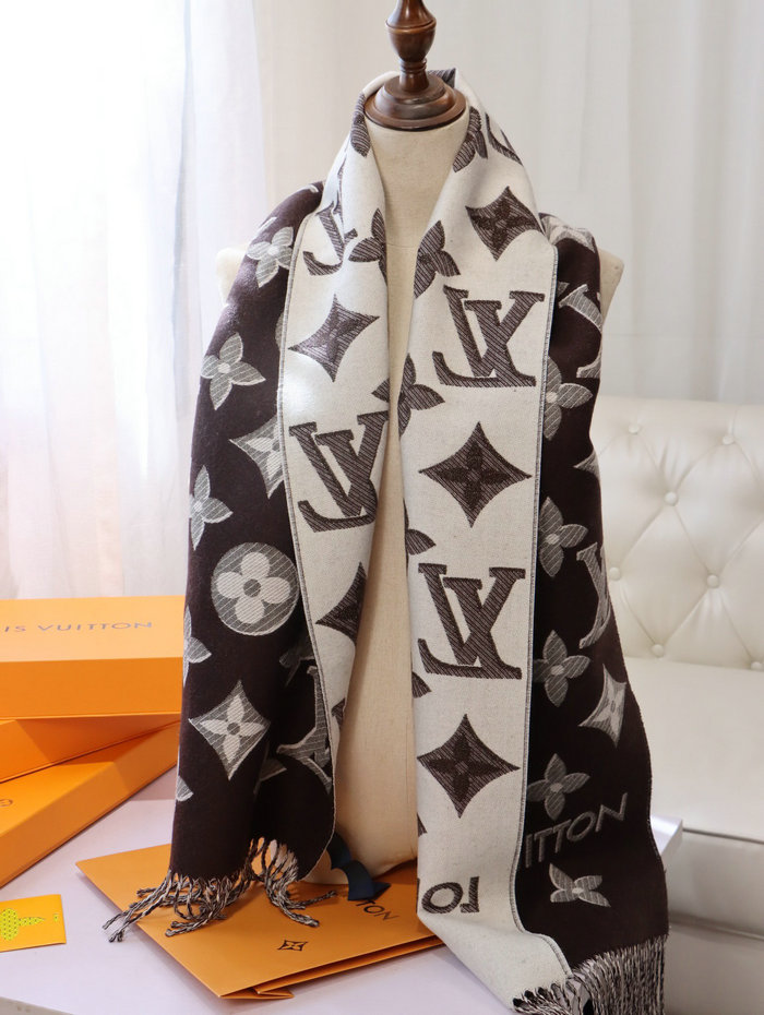 LV Essential Shine Scarf Brown M78159