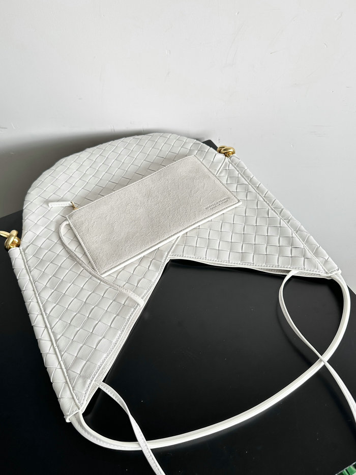 Bottega Veneta Medium Solstice Shoulder Bag White B740990