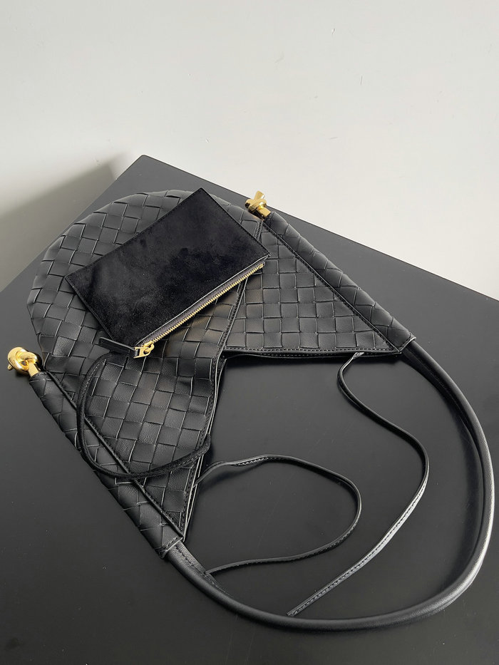 Bottega Veneta Small Solstice Shoulder Bag Black B740898