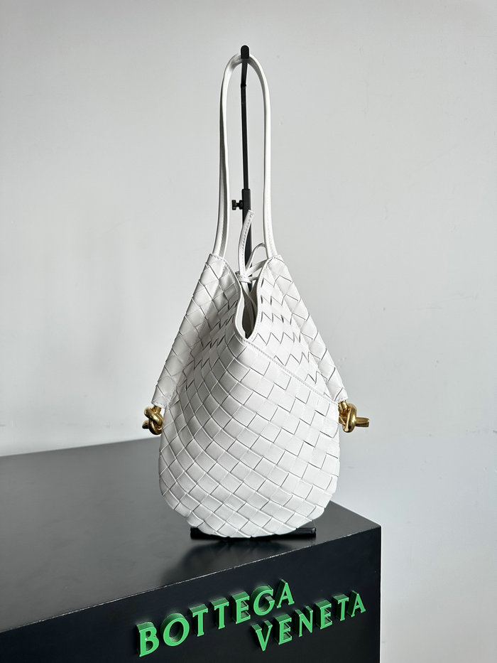 Bottega Veneta Small Solstice Shoulder Bag White B740898