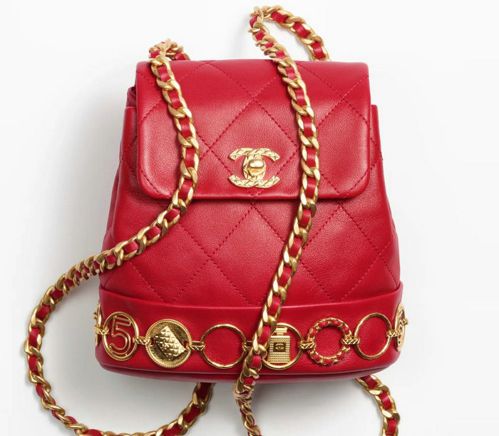 Chanel Calfskin Small Backpack Red AS4275