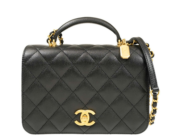 Chanel Small Flap Bag with Top Handle Black AS4286