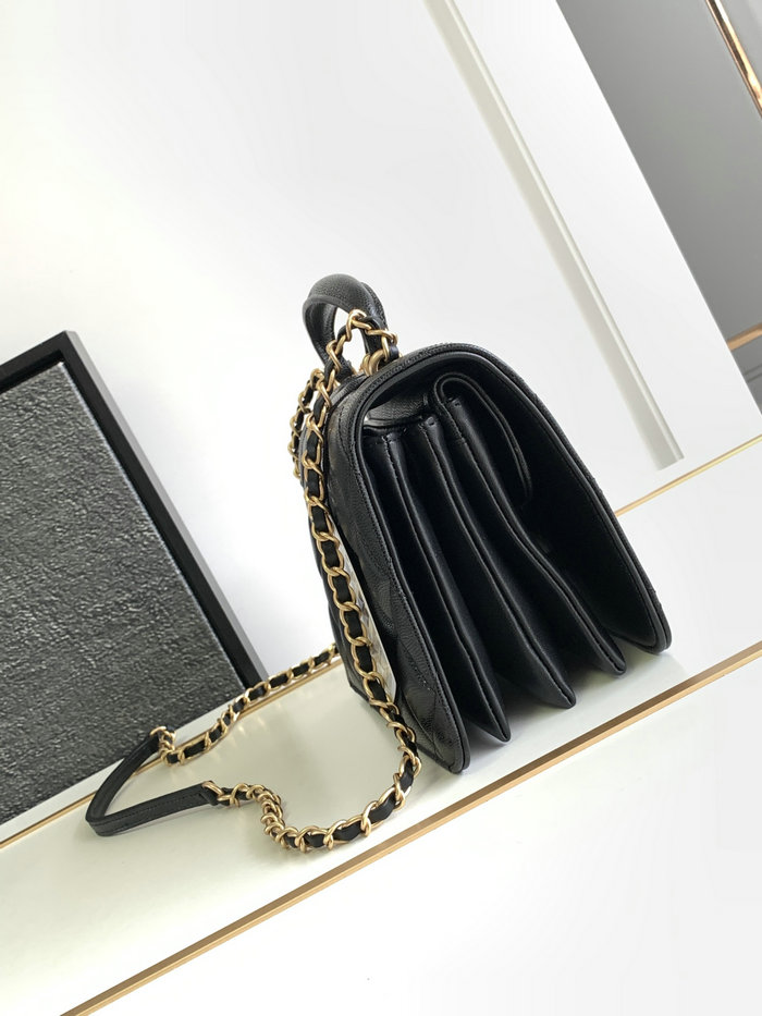 Chanel Small Flap Bag with Top Handle Black AS4286