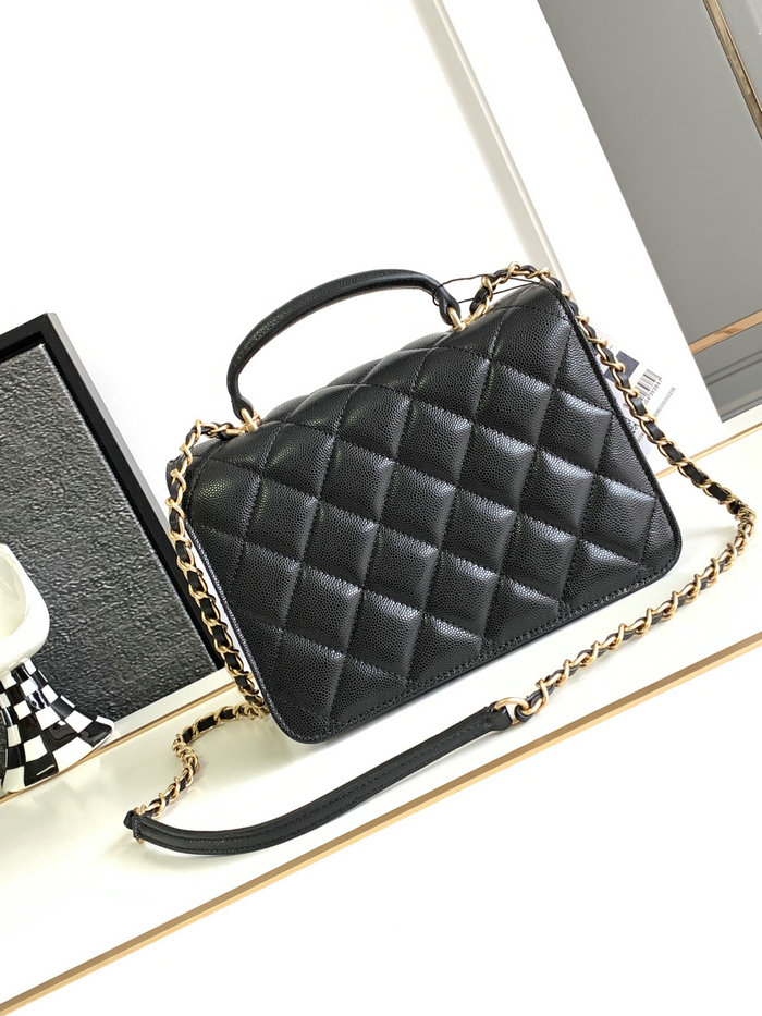 Chanel Small Flap Bag with Top Handle Black AS4286