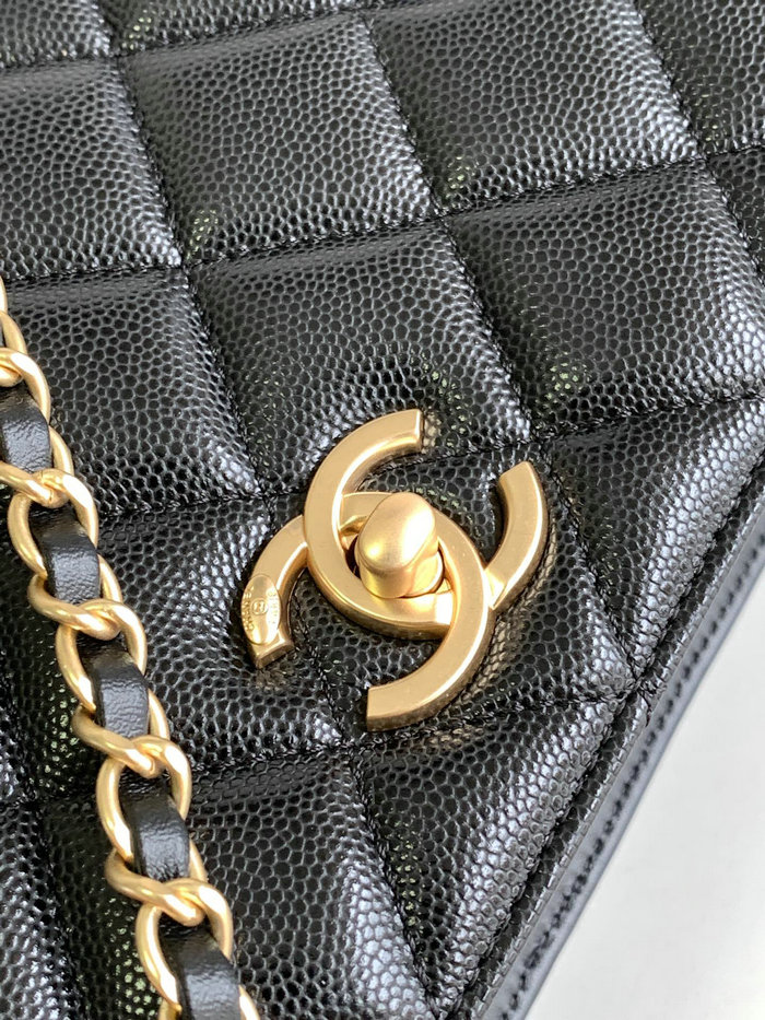 Chanel Small Flap Bag with Top Handle Black AS4286