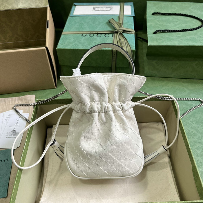 Gucci Blondie Mini Bucket Bag White 760313