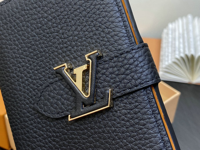 LV Vertical Compact Wallet Black M81561