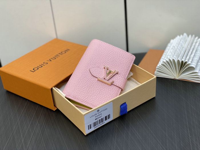 LV Vertical Compact Wallet Pink M81561