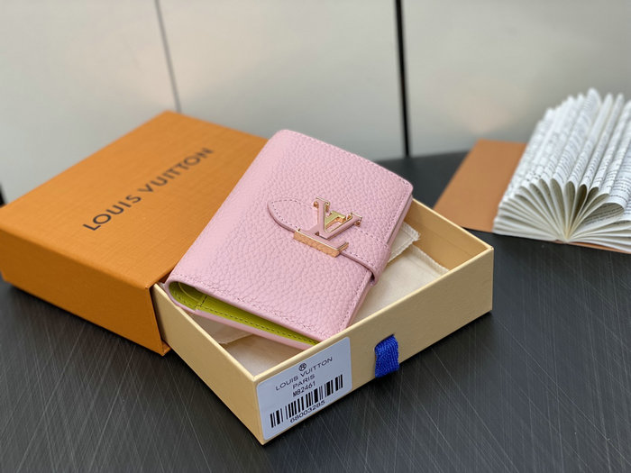 LV Vertical Compact Wallet Pink M81561