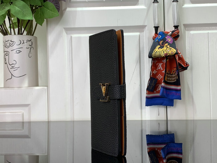 LV Vertical Wallet Black M81330