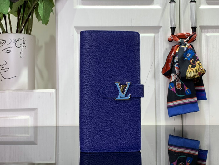 LV Vertical Wallet Blue M81330