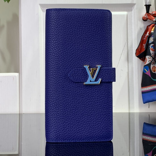 LV Vertical Wallet Blue M81330