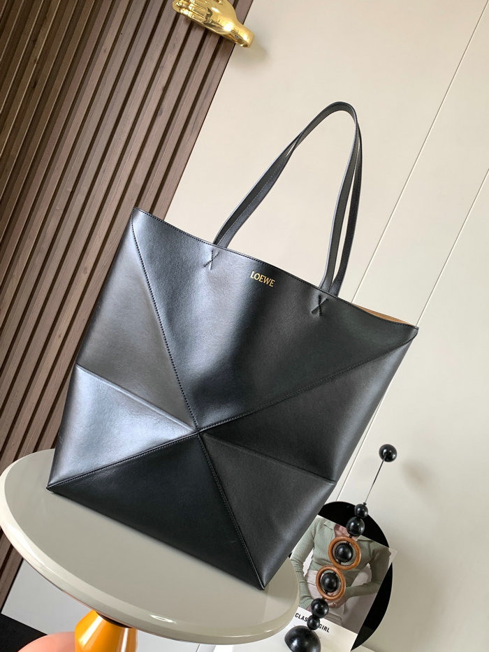 Loewe Large Puzzle Fold Tote Black L9033