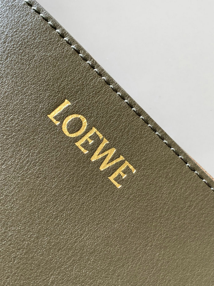 Loewe Large Puzzle Fold Tote Khaki L9033