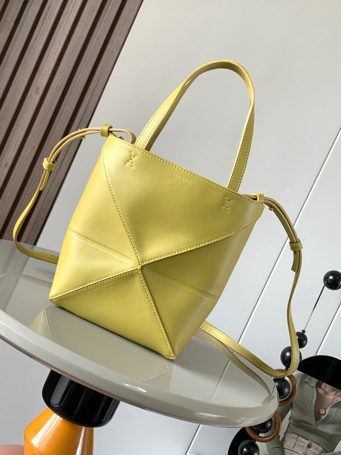 Loewe Mini Puzzle Fold Tote Bright Ochre L9030