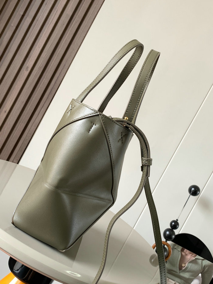 Loewe Mini Puzzle Fold Tote Khaki L9030