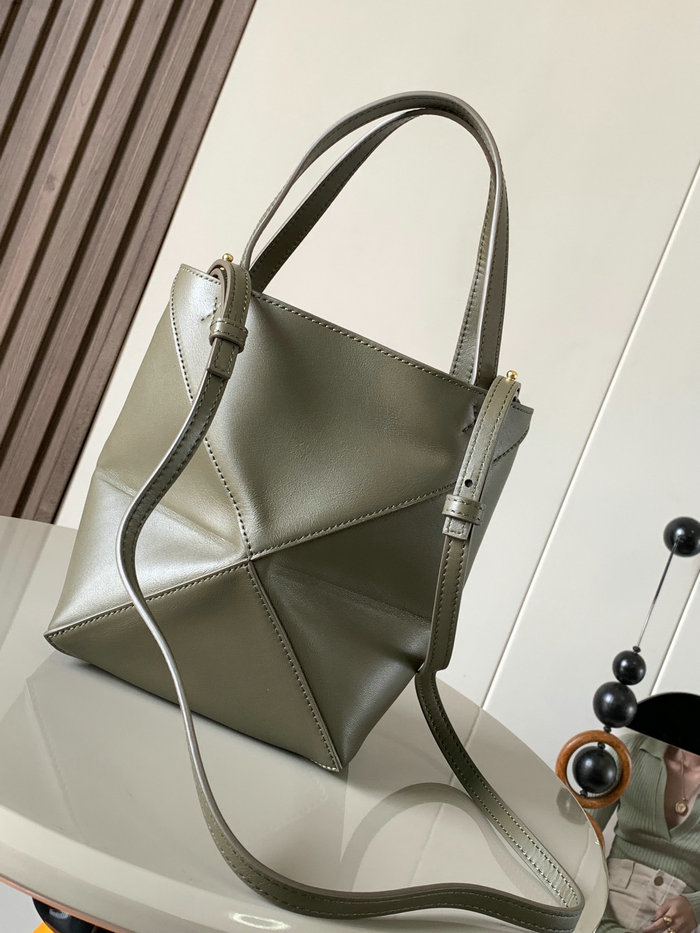 Loewe Mini Puzzle Fold Tote Khaki L9030