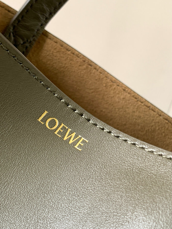 Loewe Mini Puzzle Fold Tote Khaki L9030