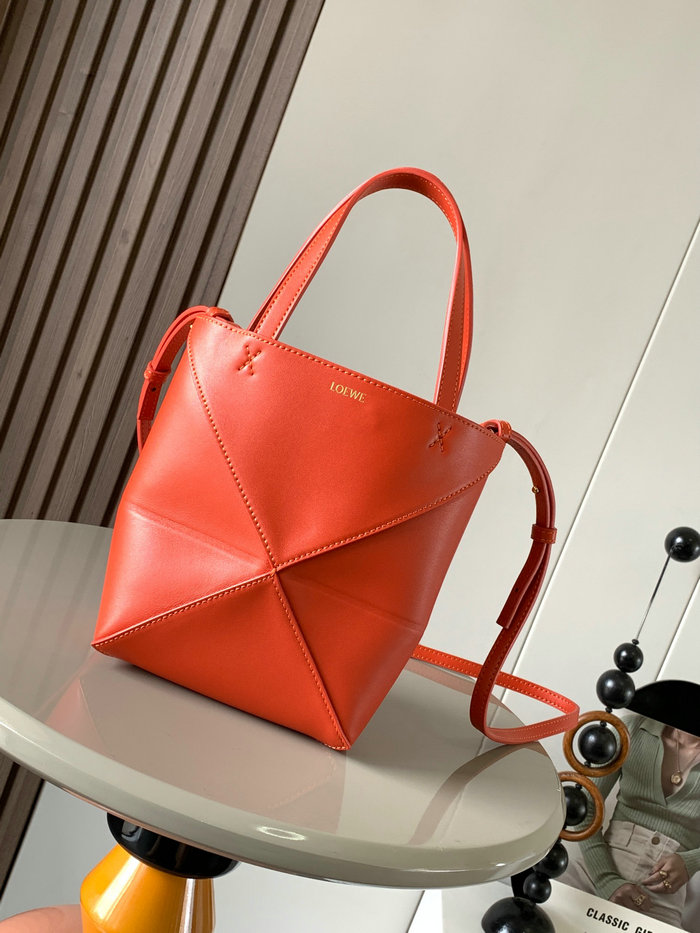 Loewe Mini Puzzle Fold Tote Orange L9030