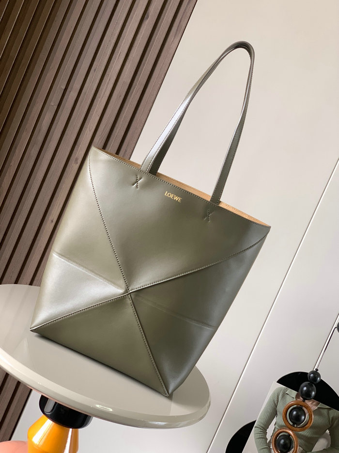 Loewe Puzzle Fold Tote Khaki L9029