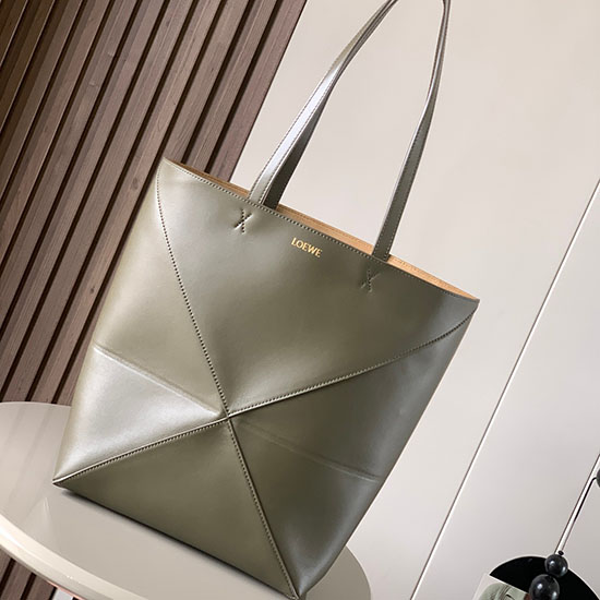 Loewe Puzzle Fold Tote Khaki L9029