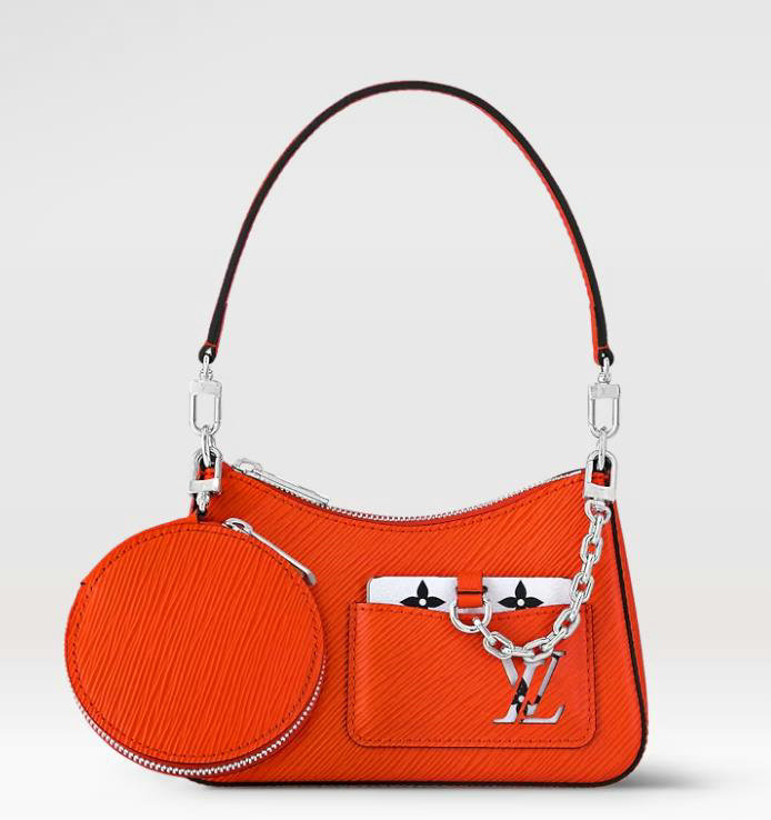 Louis Vuitton Epi Leather Marellini Bag Orange M20998