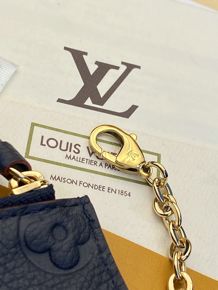 Louis Vuitton Monogram Empreinte Pochette Felicie Blue M64065