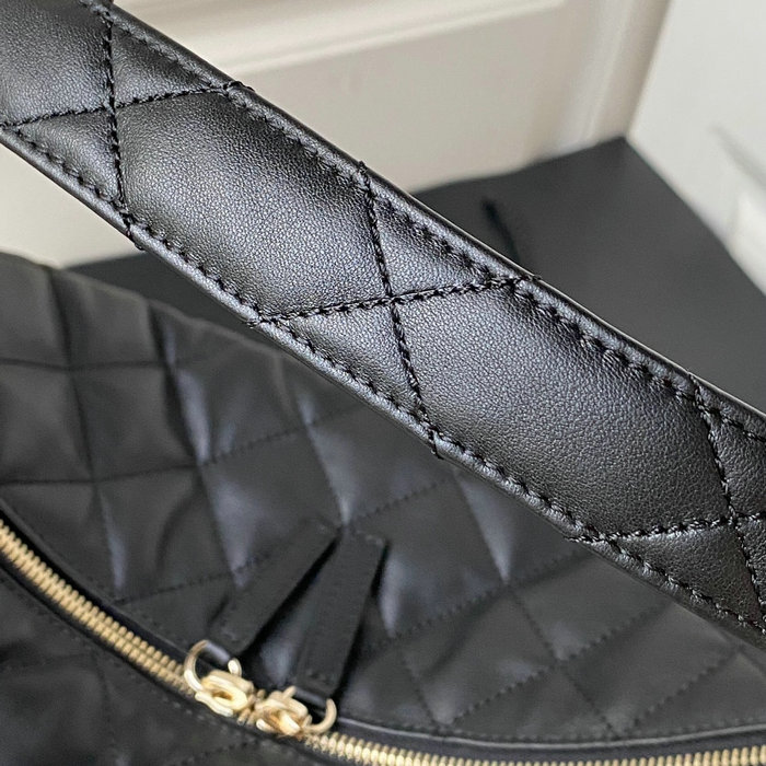 Medium Chanel Calfskin Hobo Bag Black AS4339