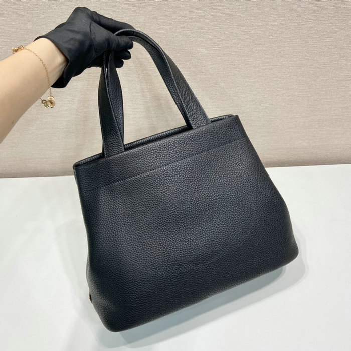 Prada Carved Logo Tote Bag Black 1BC384