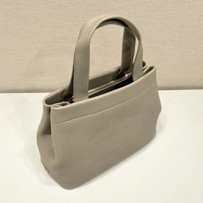 Prada Carved Logo Tote Bag Grey 1BC384