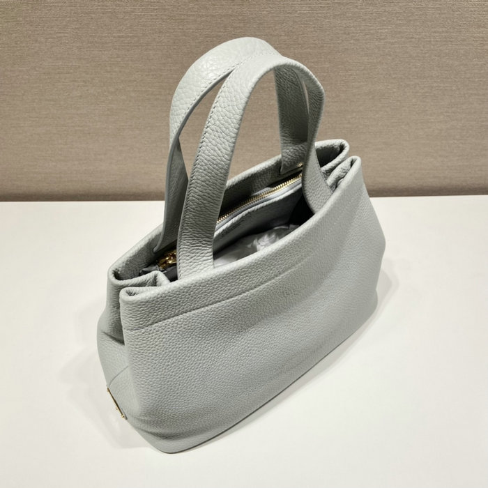 Prada Carved Logo Tote Bag Light Grey 1BC384