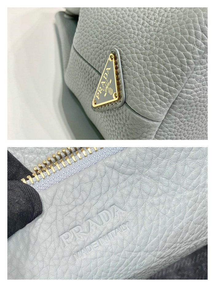 Prada Carved Logo Tote Bag Light Grey 1BC384