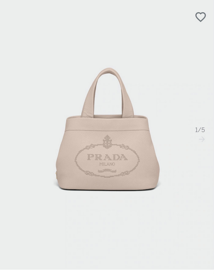 Prada Carved Logo Tote Bag Pink 1BC384