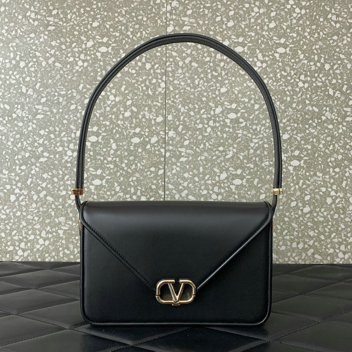 Valentino Garavani Shoulder Letter Bag Black V5080